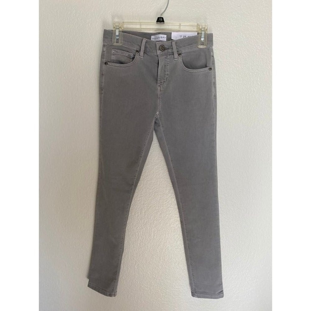 NWT LOFT Made and Loved Modern Skinny Crop Gray Jeans Size 25/0